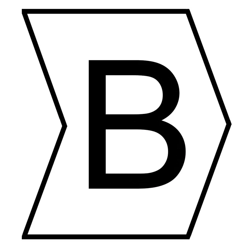 HellermannTyton Helagrip Slide-On Pre-Printed Cable Marker, PVC, Black on White, 1–3 mm Cable, Legend "B" 901-10402