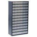 Raaco Drawer Storage Unit, 60-Drawer, Steel, Blue, 552 x 306 x 150 mm, Polypropylene Drawers 137386