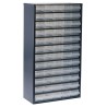 Raaco Drawer Storage Unit, 60-Drawer, Steel, Blue, 552 x 306 x 150 mm, Polypropylene Drawers 137386