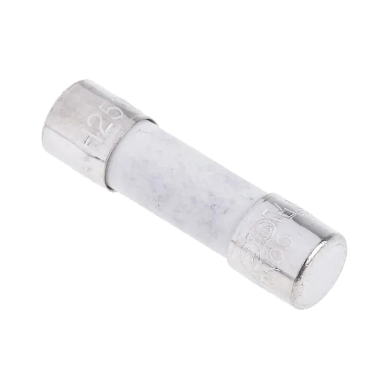 RS PRO 2A Fast Acting Ceramic Cartridge Fuse 5 x 20 mm 250V AC High Breaking Capacity 563-413