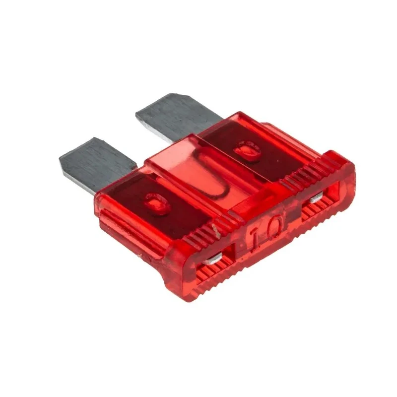 RS PRO Blade Car Fuse 10A, Red, 32V DC, Regular Size, PA66 Housing, Silver Alloy Terminal 563-744