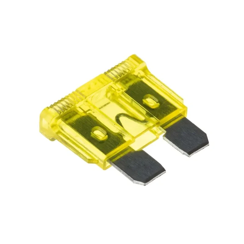 RS PRO 20A Yellow Automotive Blade Fuse, Regular Size, 32V DC, -55°C to 125°C, PA66 Housing, Ag Plated Zinc Alloy 563-762