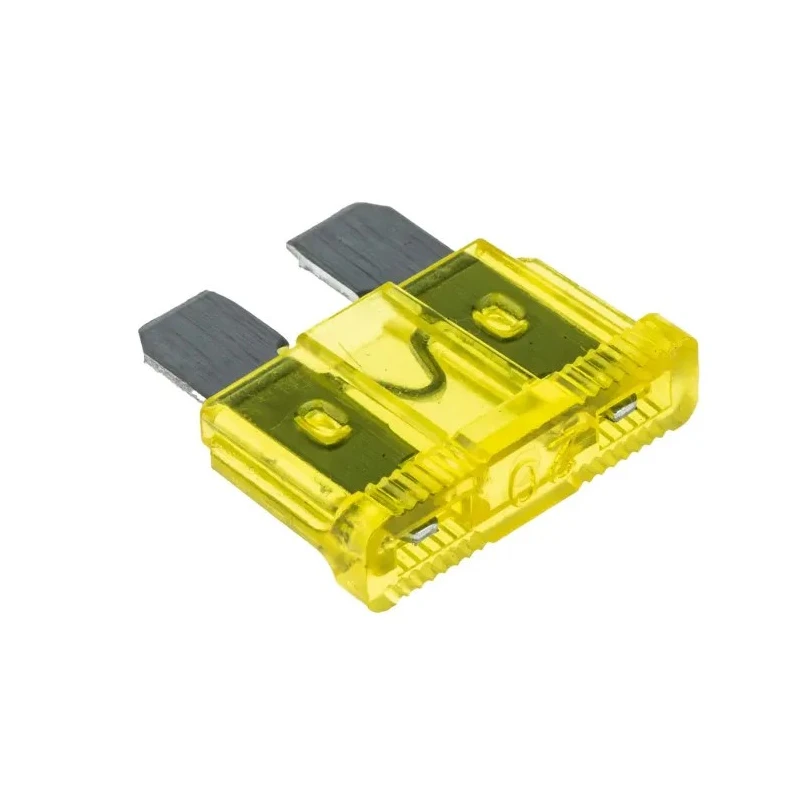 RS PRO 20A Yellow Automotive Blade Fuse, Regular Size, 32V DC, -55°C to 125°C, PA66 Housing, Ag Plated Zinc Alloy 563-762