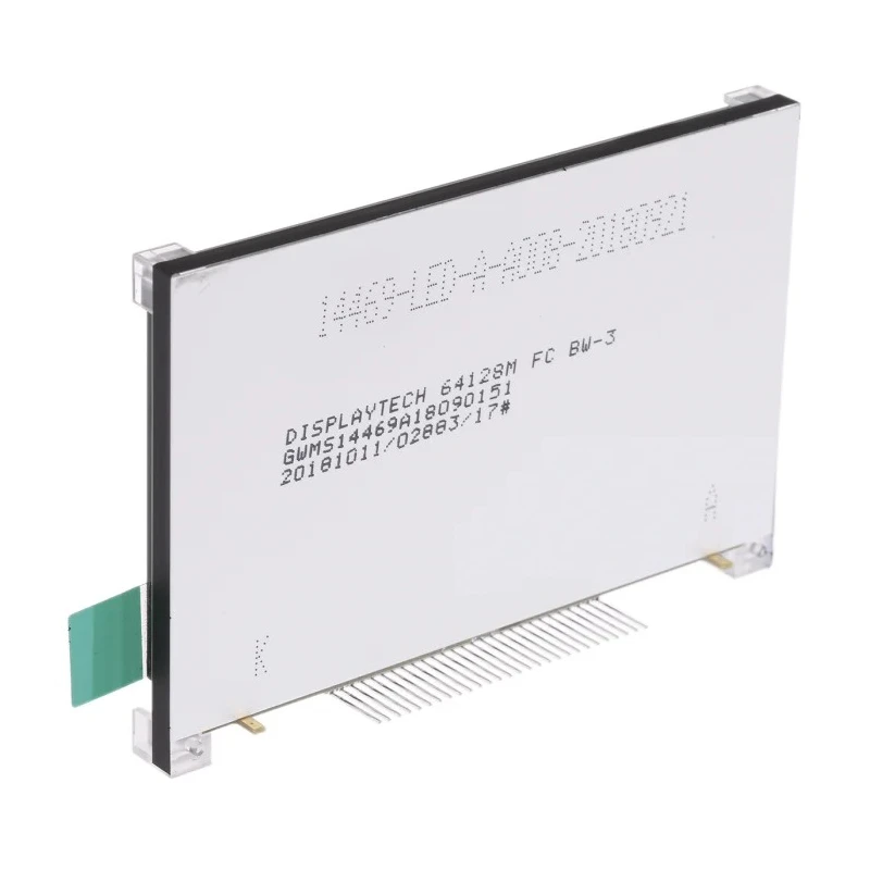 Displaytech 64128M FC BW-3 Graphic LED LCD Monochrome Display, 128×64 Pixel, White on Black, LED Backlight