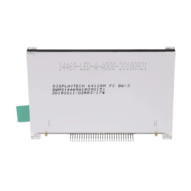 Displaytech 64128M FC BW-3 Graphic LED LCD Monochrome Display, 128×64 Pixel, White on Black, LED Backlight