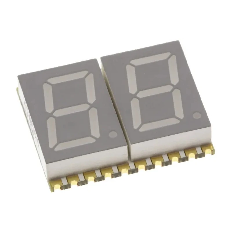 Kingbright Dual-Digit 7 Segment LED Display, Red, Surface Mount, Anode, 2 Characters, 27mcd Luminous Intensity KCDA04-105