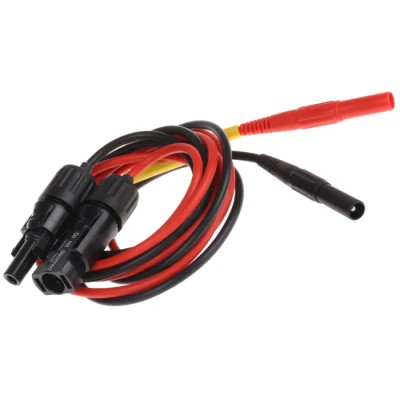 Staubli Test Lead Kit with MC4 Safety Sockets for Measuring Instruments, PVC Leads 150 cm, 32.1198-150-21 +32.1199-150-22