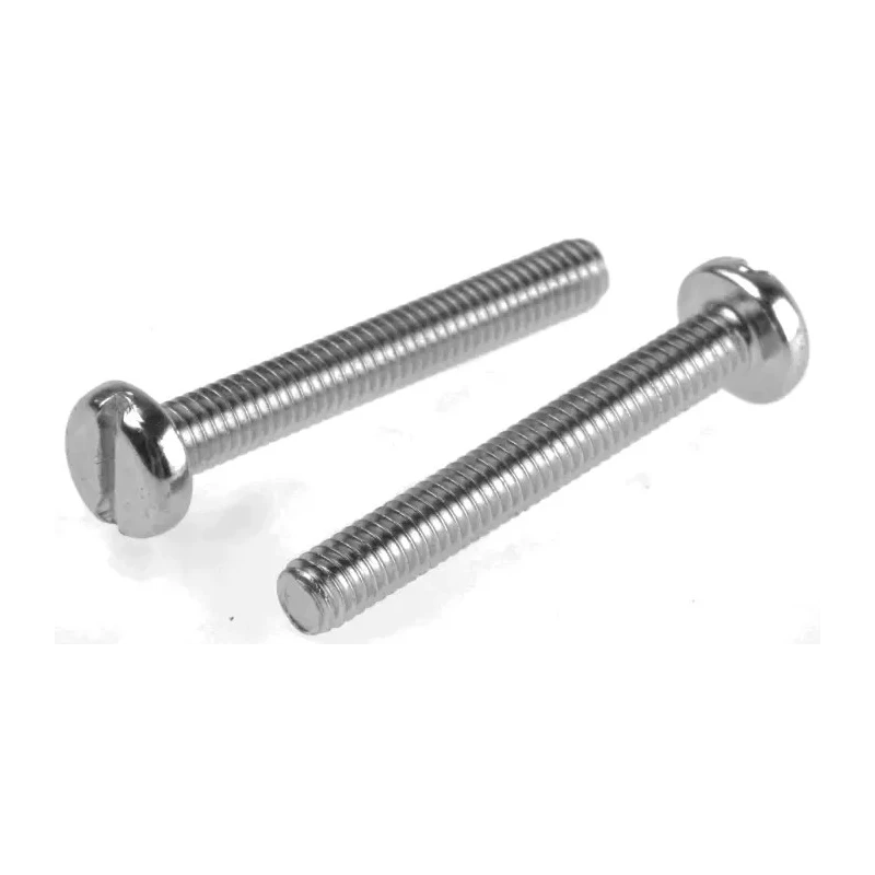 RS PRO Slot Pan Steel Machine Screw, M4 Thread, 30 mm Length, Slotted Drive, Passivated Zinc Plated Steel 560-035