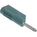 Hirschmann Test & Measurement Green Male Banana Plug 4 mm, Screw Termination, 60V DC 30A Nickel Plated Brass, Model 930729104