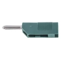 Hirschmann Test & Measurement Green Male Banana Plug 4 mm, Screw Termination, 60V DC 30A Nickel Plated Brass, Model 930729104
