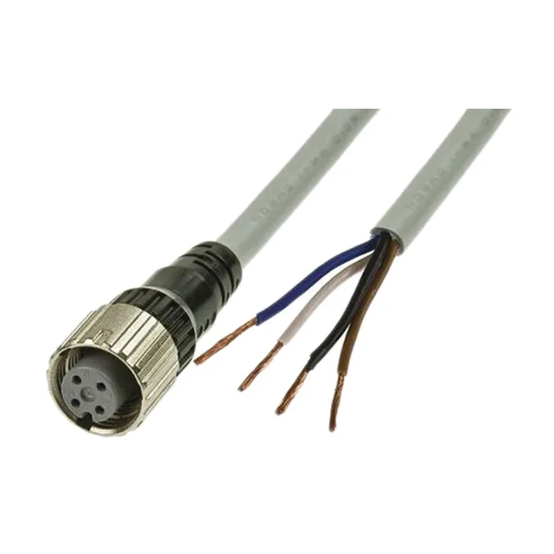 Omron Female 4-way Straight to Unterminated Sensor Actuator Cable, 2m, IP67, Polybutylene Terephthalate XS5F-D421-D80-F