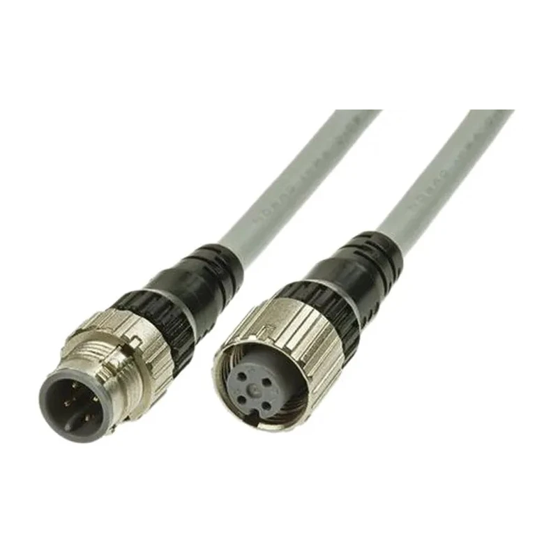 Omron XS5W-D421-E81-F Male 4-Way Straight to Female Straight Sensor Actuator Cable, 3 m, IP67, Polyurethane Jacket
