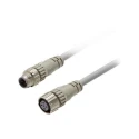 Omron XS5W-D421-E81-F Male 4-Way Straight to Female Straight Sensor Actuator Cable, 3 m, IP67, Polyurethane Jacket