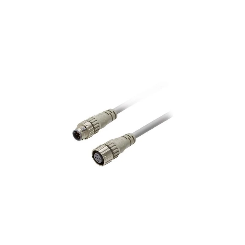 Omron XS5W-D421-E81-F Male 4-Way Straight to Female Straight Sensor Actuator Cable, 3 m, IP67, Polyurethane Jacket