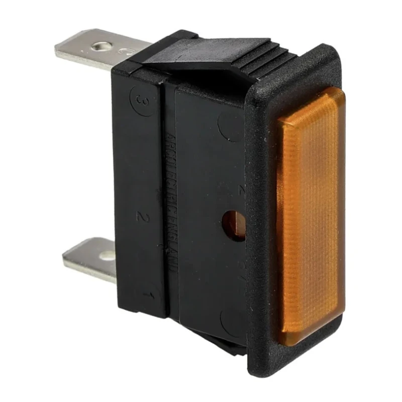 Arcolectric (Bulgin) Ltd Panel Mount Indicator, Orange, 250V, 16A, Solder Tab, Prominent Bezel, C0430ATNAE