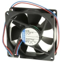 ebm-papst 8400 N Series Axial Fan , 12V DC, 33 m³/h, 300 mW, 25 mA Max, IP68, Brushless External Rotor Motor, 80 x 80 x 25 mm