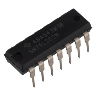 Texas Instruments 74LS Series 2-Input NOR Gate IC SN74LS02N, 14-Pin PDIP, Logic Family LS