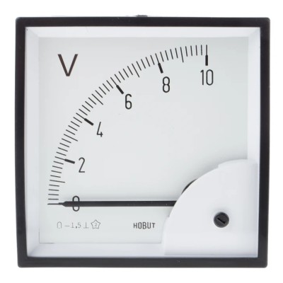 HOBUT D96 Series Analogue Voltmeter, DC, 92 mm x 92 mm Panel Meter D961MCS10V/2-001