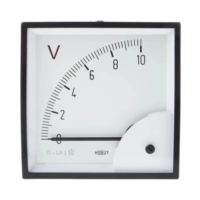 HOBUT D96 Series Analogue Voltmeter, DC, 92 mm x 92 mm Panel Meter D961MCS10V/2-001