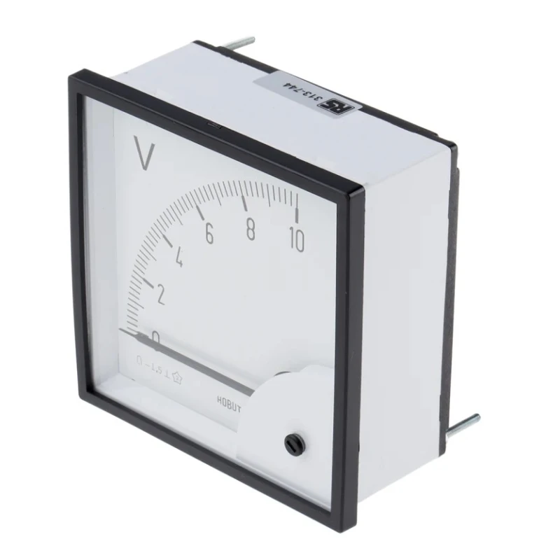 HOBUT D96 Series Analogue Voltmeter, DC, 92 mm x 92 mm Panel Meter D961MCS10V/2-001