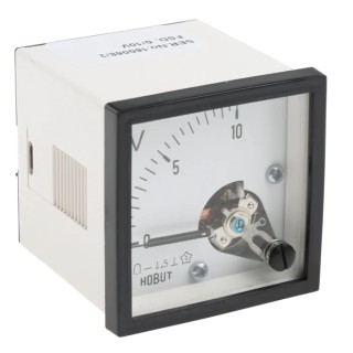 HOBUT Analogue Voltmeter DC, 45 mm × 45 mm, Panel Mount, Accuracy Class 1.5, IEC, D48 Series D481MCS10V/2-002