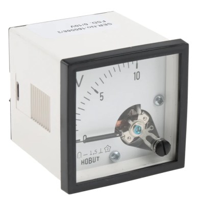 HOBUT Analogue Voltmeter DC, 45 mm × 45 mm, Panel Mount, Accuracy Class 1.5, IEC, D48 Series D481MCS10V/2-002