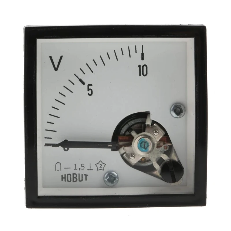 HOBUT Analogue Voltmeter DC, 45 mm × 45 mm, Panel Mount, Accuracy Class 1.5, IEC, D48 Series D481MCS10V/2-002