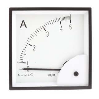 HOBUT Analogue Panel Ammeter 100 A AC, Moving Iron, 96 mm x 96 mm, Class 1.5 D96SD