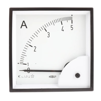 HOBUT Analogue Panel Ammeter 100 A AC, Moving Iron, 96 mm x 96 mm, Class 1.5 D96SD