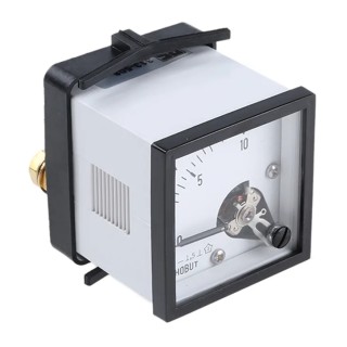 HOBUT Analogue Panel Ammeter 100 A DC, Class 1.5, Moving Coil, 48 mm × 48 mm D48MC