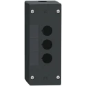 Schneider Electric Harmony XALG Push Button Enclosure, 3 Cutouts, 22 mm Diameter, IP66/IP67/IP69K, Black Plastic XALG03