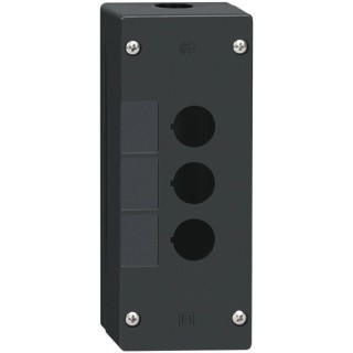 Schneider Electric Harmony XALG Push Button Enclosure, 3 Cutouts, 22 mm Diameter, IP66/IP67/IP69K, Black Plastic XALG03