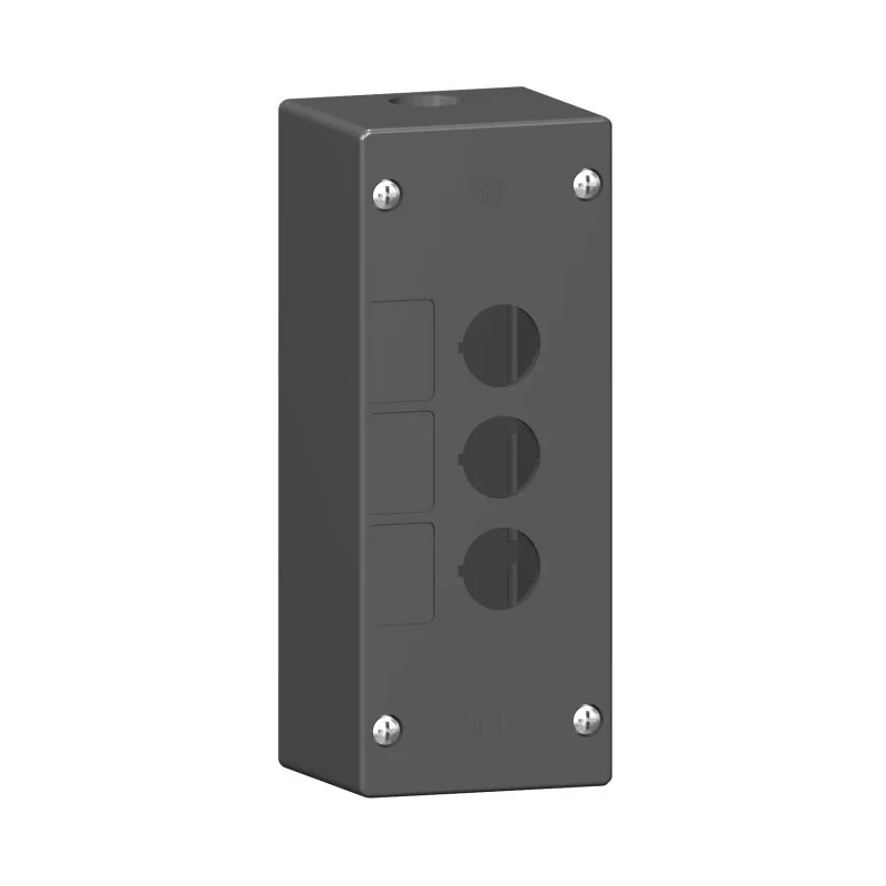 Schneider Electric Harmony XALG Push Button Enclosure, 3 Cutouts, 22 mm Diameter, IP66/IP67/IP69K, Black Plastic XALG03