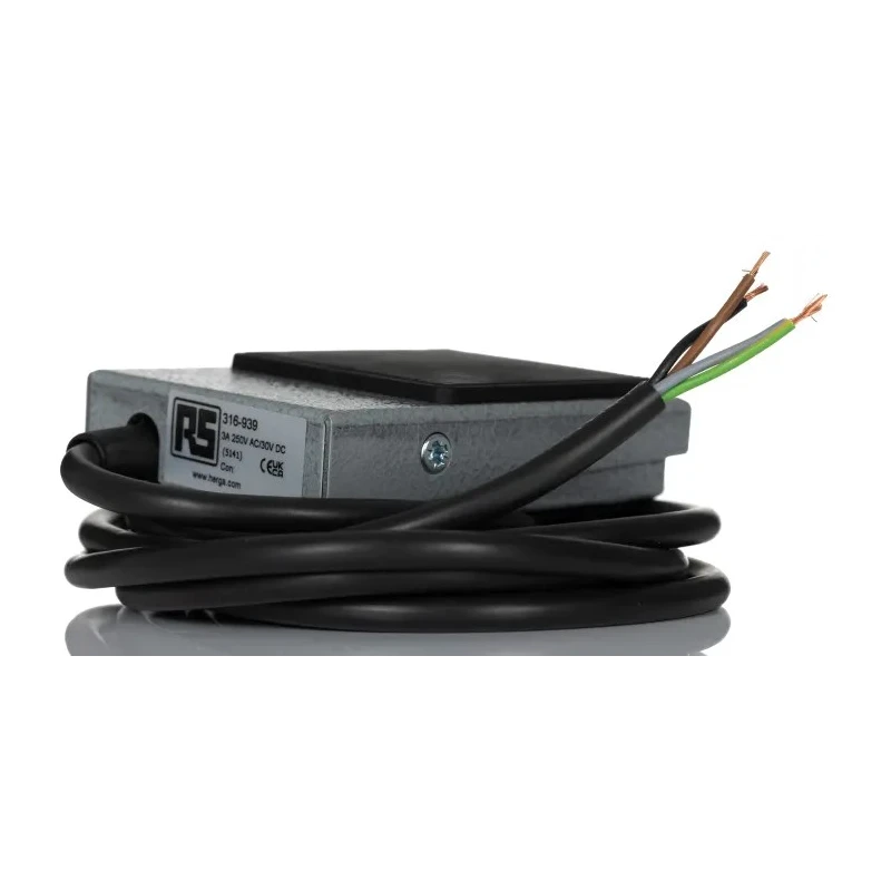 RS PRO General Purpose Latching Foot Switch, SPST 250V AC 3A, Mild Steel Housing 316-939