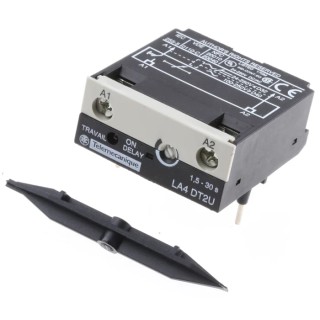Schneider Electric TeSys CA Contactor Timer, 240V Coil, For LC1D, Delay ON/OFF, Series TeSyS CA LA4DT2U