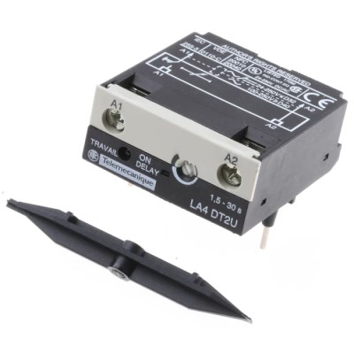Schneider Electric TeSys CA Contactor Timer, 240V Coil, For LC1D, Delay ON/OFF, Series TeSyS CA LA4DT2U