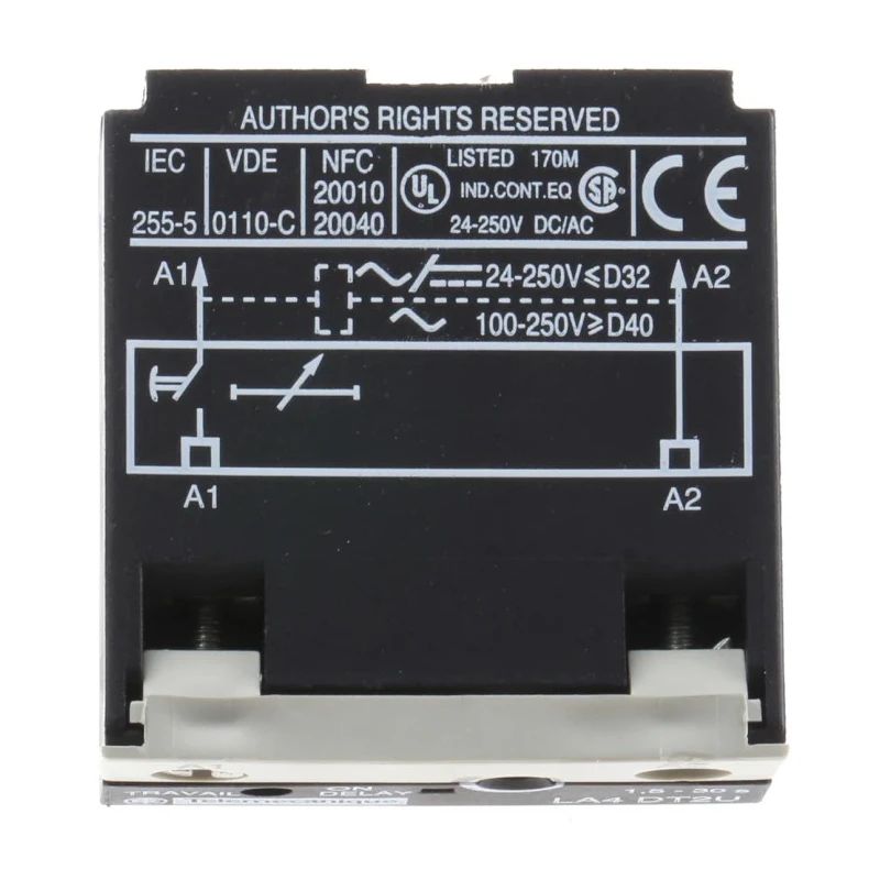 Schneider Electric TeSys CA Contactor Timer, 240V Coil, For LC1D, Delay ON/OFF, Series TeSyS CA LA4DT2U