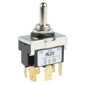 TE Connectivity Toggle Switch Panel Mount On-Off-On DPDT Tab Terminal 30 V DC IP67 Brass Actuator AWTT1504