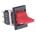 TE Connectivity DPDT Latching On-None-On Rocker Switch Panel, Aluminium, 6A, 250V AC, Panel Mount FLN19-RED04
