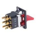 TE Connectivity DPDT Latching On-None-On Rocker Switch Panel, Aluminium, 6A, 250V AC, Panel Mount FLN19-RED04