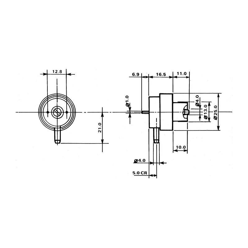 Herga Pressure Sensor, 0.9 psi, PCB Mount, 250V AC, Polyethylene Terephthalate Housing 6761-0013