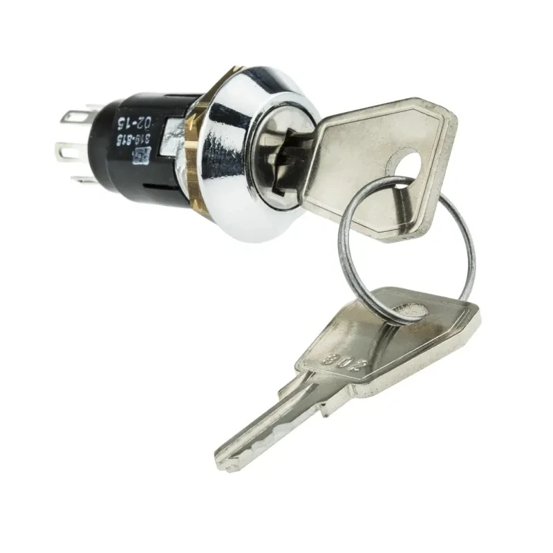 Lorlin Key Switch DPDT, 2 Positions, 1A, Random Key, Zinc Alloy, SRL5LD2