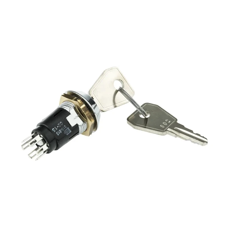 Lorlin Key Switch DPDT, 2 Positions, 1A, Random Key, Zinc Alloy, SRL5LD2