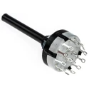 Lorlin 3 Position 4PST Rotary Switch, 150mA, Polyamide, Panel Mount, Solder Tab, 250V AC, CK1032