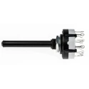 Lorlin 3 Position 4PST Rotary Switch, 150mA, Polyamide, Panel Mount, Solder Tab, 250V AC, CK1032