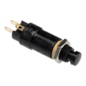 Arcolectric (Bulgin) Ltd Miniature Push Button Switch, Momentary, SPST, 250V AC, 500mA, Panel Mount, IP66, Black T0919SOAAE