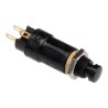 Arcolectric (Bulgin) Ltd Miniature Push Button Switch, Momentary, SPST, 250V AC, 500mA, Panel Mount, IP66, Black T0919SOAAE