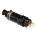Arcolectric (Bulgin) Ltd Miniature Push Button Switch, Momentary, SPST, 250V AC, 500mA, Panel Mount, IP66, Black T0919SOAAE