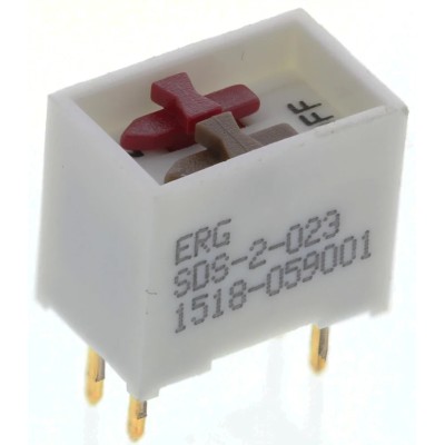 ERG Slide Rotary Coded DIP Switch Through Hole, Slide Actuator, 5A 100Vac, SDS 02 023 STD