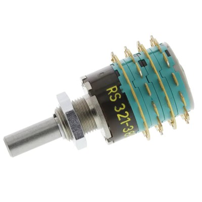 NSF GX non short 6 Position 4P6T Rotary Switch 250mA Solder Panel Mount 125V AC 60V DC 500401-000-000-000